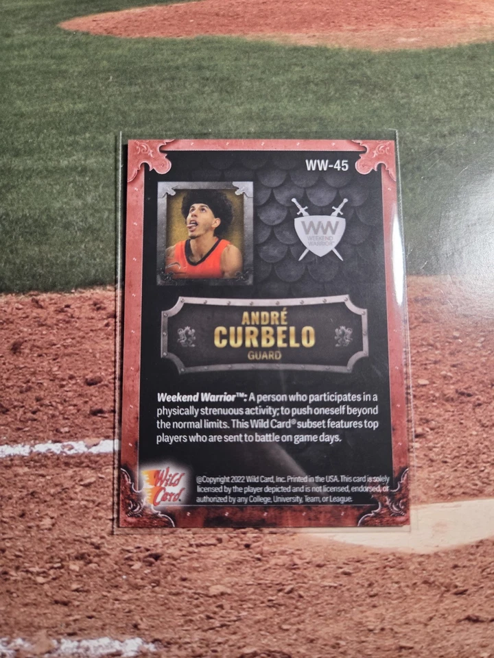 2022-23 Wild Card Matte Draft Weekend Warriors Andre Curbelo #WW-45 /25 - Image 2 of 2