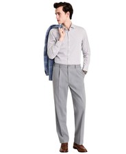 Tommy Hilfiger Mens Relaxed fit Dress Pants 32 / 32 Mid Grey Solid Stretch