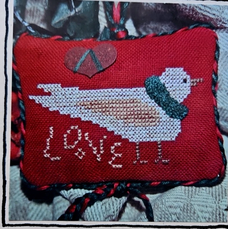 Homespun Elegance ~ "CHRISTMAS LOVE DOVE" ~ Cross Stitch Chart w/Rusty Heart - Image 2 of 2