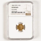 1854 Type-2 Liberty Head Gold Dollar $1 XF Details NGC 31395
