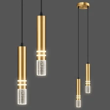 Pendant Lights Kitchen Island, Crystal Pendant Light Fixtures Mini 12W LED Mo...