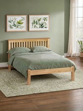 Julian Bowen Barcelona Solid Pine Low Foot End Double Bed Frame RRP £450