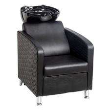 Heavy Duty Shampoo Chair with 330 Lbs Capacity Stainless Steel Legs for Salon