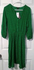 NWT Banana Republic Green Rayon Dress Size XS
