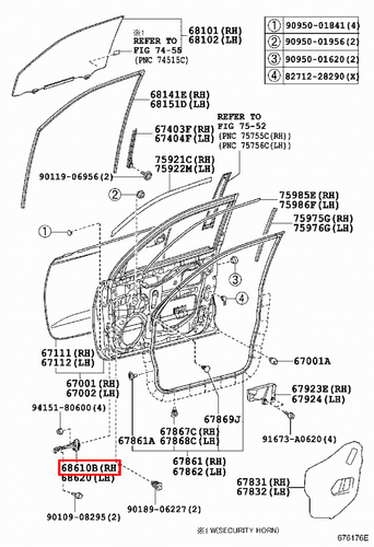 Genuine Toyota Prado KDJ155 KDJ150 GRJ151 Front RH Door Check Arm Stop Strap - Picture 4 of 10