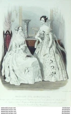 1846 Ladies Shop Fashion Engraving # 9 (Watercolor Old Fashion Plate)