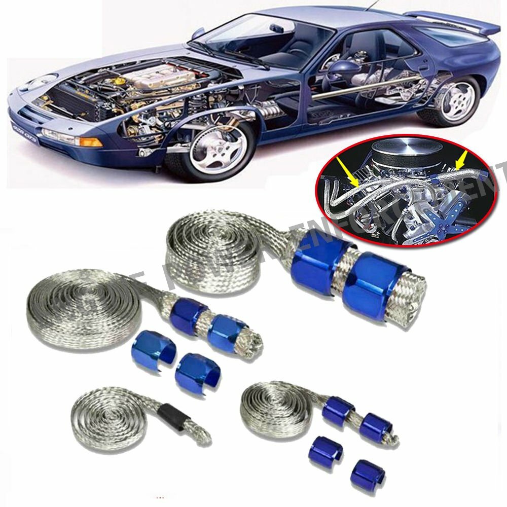 STAINLESS STEEL BRAIDED HOSE COVER CAPS SLEEVING ENGINE VACUUM HEATER FUEL LINE eBay