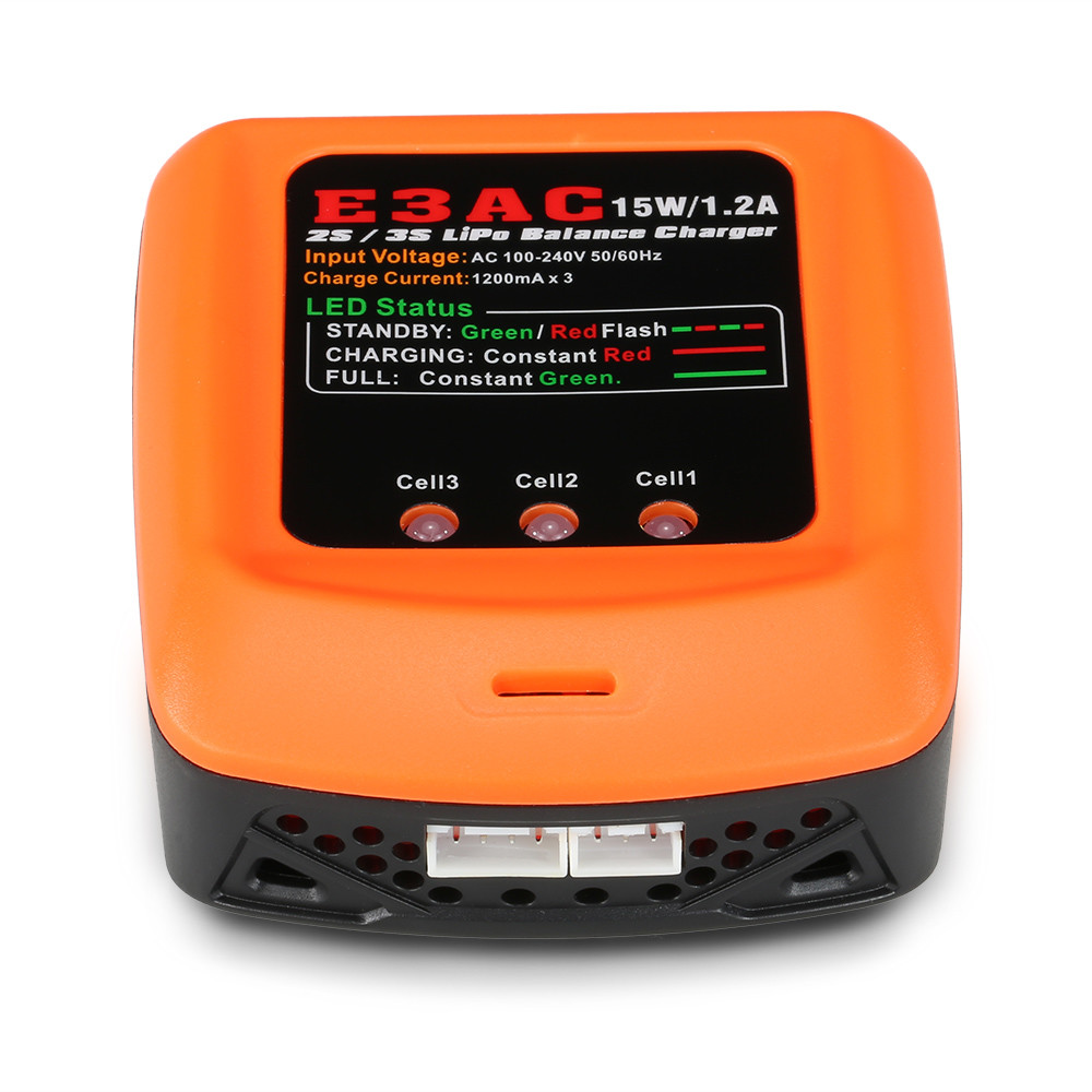 E3AC Lipo Balance Charger 2S 3S 1.2A - Carica Rapida per RC