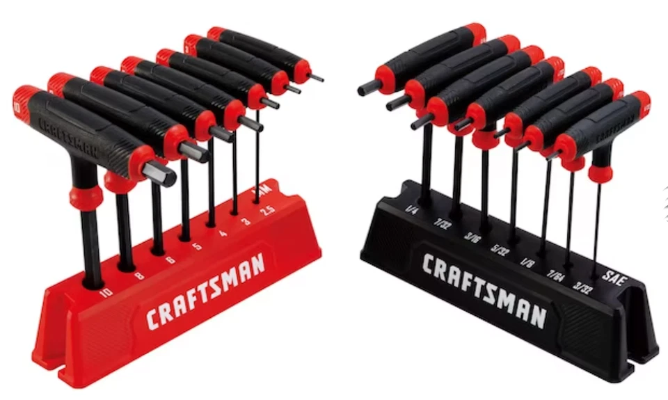 NEW CRAFTSMAN T THROUGH T - HANDLE HEX KEY ALLEN SAE / METRIC CHOICE OF SIZE - Image 2 of 4