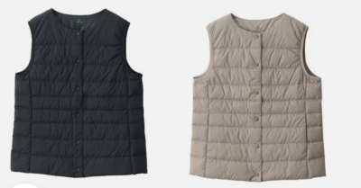 OVY Collarless  Down Vest サイズM Collarless Goose Down Vest | OVY