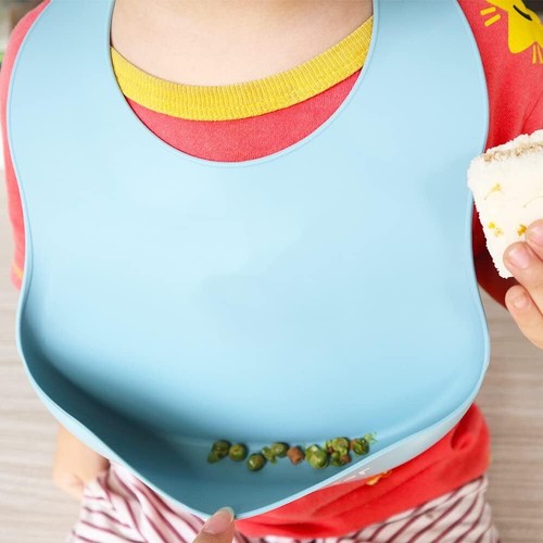 Vajilla Bebe Silicona con Ventosa Plato y Cuenco Cuchara Tenedor Babero Set 5 - Imagen 6 de 9