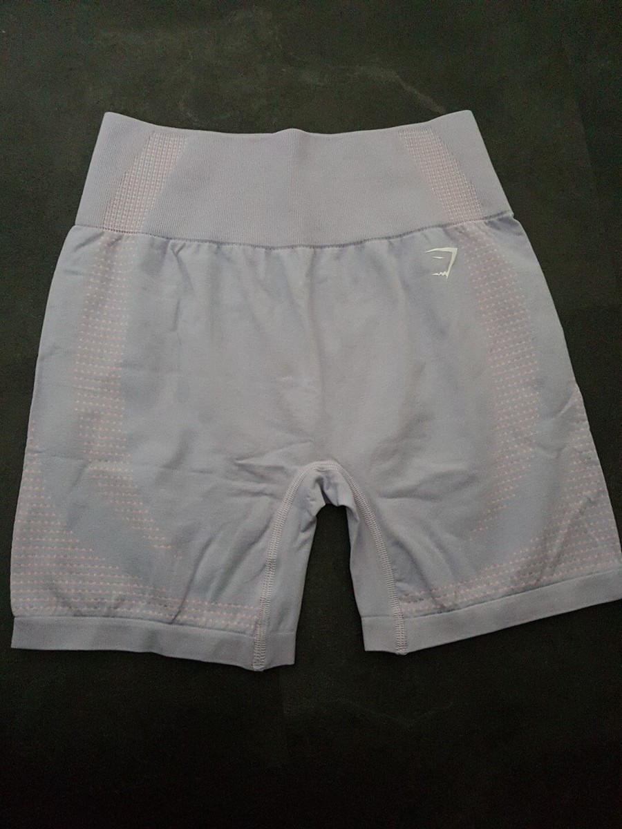 New Lilac Gymshark Vital Seamless Shorts Size Large UK