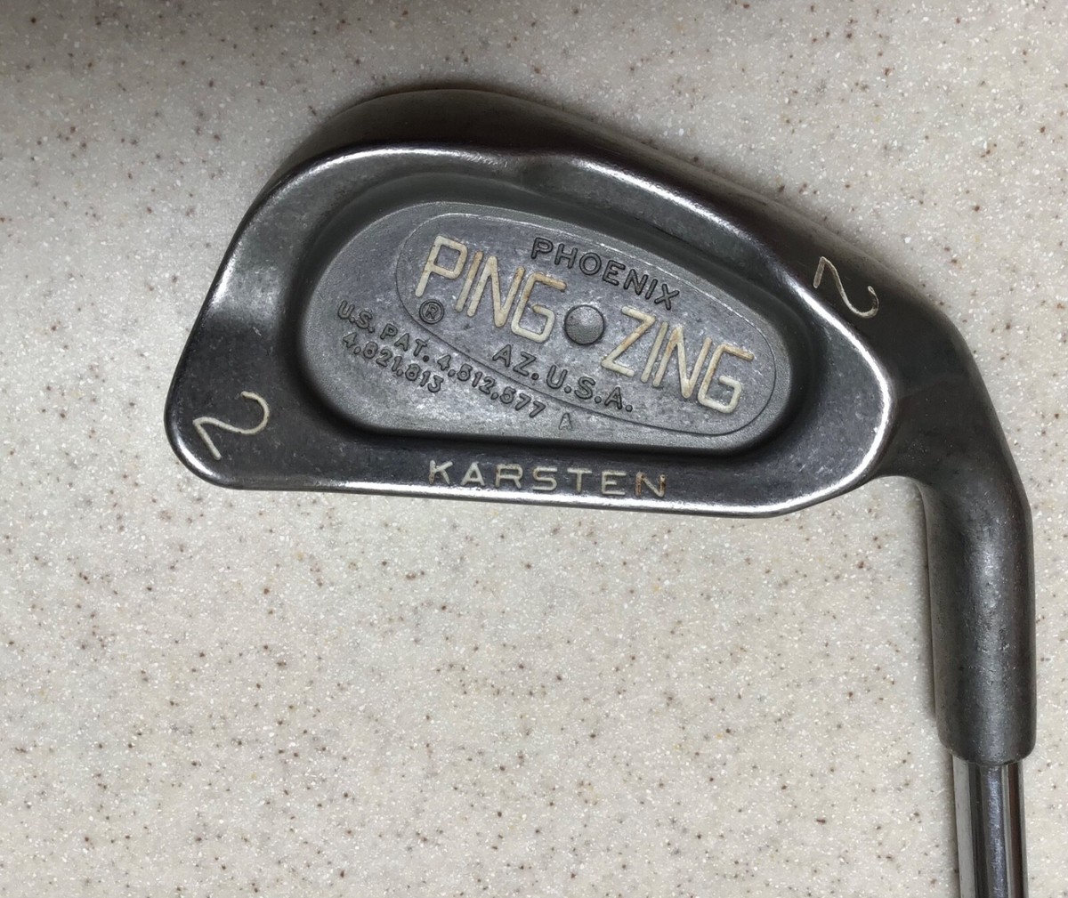 Mens Ping Zing 2 Iron KT-M Steel Regular Flex Shaft Silver