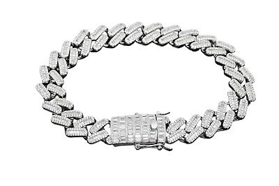 Sterling Silver 925 Mens Cuban Link Bracelet For Hip Hop Sterling Silver 925 Mens Cuban Link Bracelet For Hip Hop
