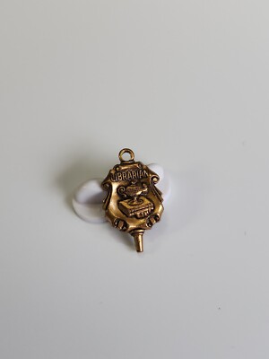 Library Gold Pin Librarian Award Lapel Pin Greek Key Style Gold Color Metal | eBay