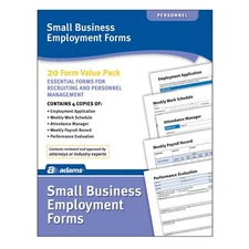 Adams Small Business Employment Forms, 4 Each of 5 Different Forms, Includes