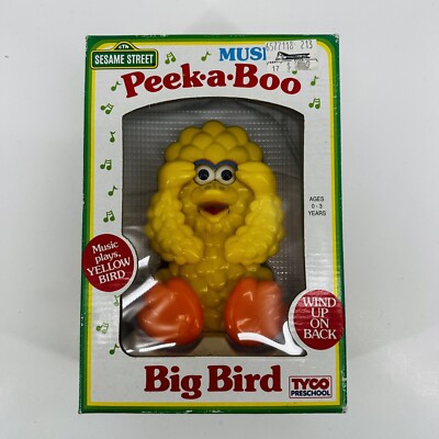 Vintage 1993 TYCO Baby Sesame Street Peek A Boo Big Bird Plays Music  Movement