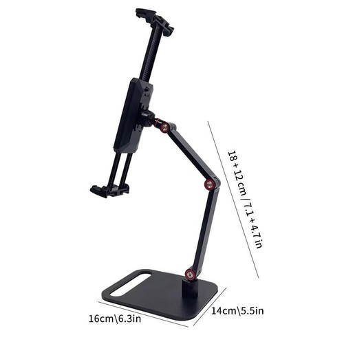 Portable Monitor Stand up to 18" Adjustable 360° Swivel Bracket J9U8 Tablet W6P6 - Afbeelding 6 van 15