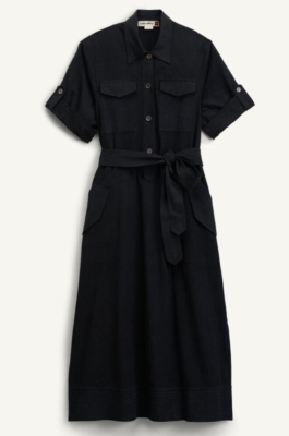 【ZARA】MD DRSS 14 ラペルカラーミディワンピース 2693/235/422 ZARA WOMAN SRPLS COLLARED MIDI DRESS MD DRSS 14 DARK NAVY