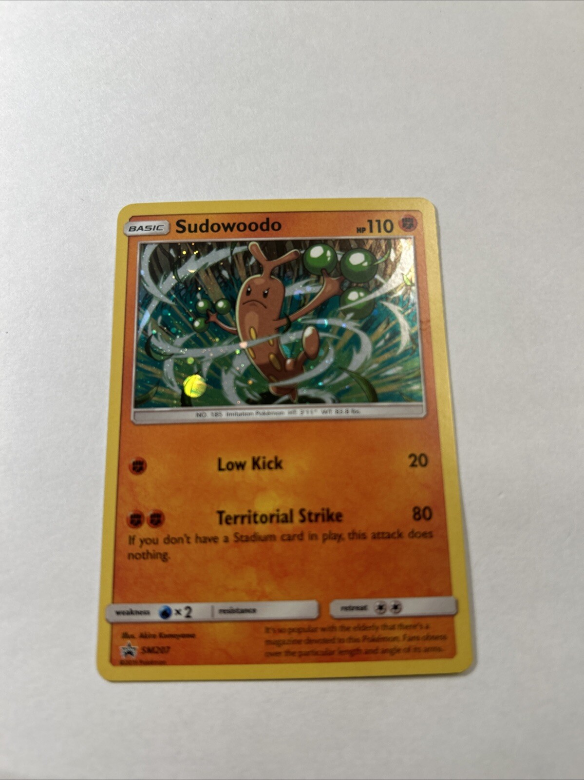 Sudowoodo SM207 Pokemon Card 2019 Holo Black Star Promo Pokémon TCG Sun Moon 