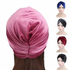 Hair Indian Head Velvet Cap Headwear Wrap Ladies Hats Loss Bandana Turban Chemo