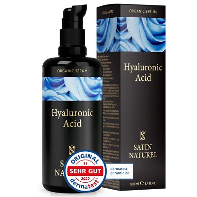 Satin Naturel Bio Hyaluron Serum 100ml Vegan Anti Falten Gesichtsserum Damen