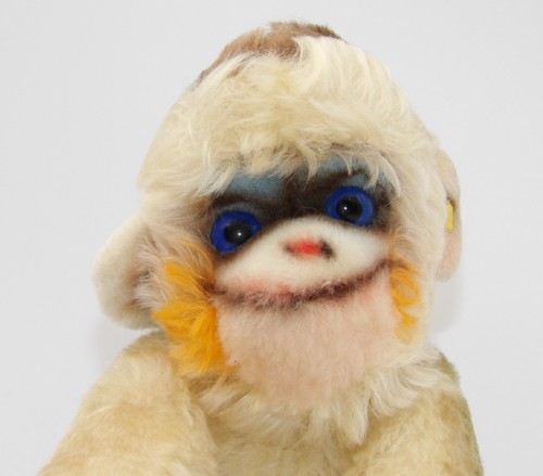 Steiff Mohair Monkey Mungo 9" Tall & Cute Very Colorful 1950's - Picture 2 of 9