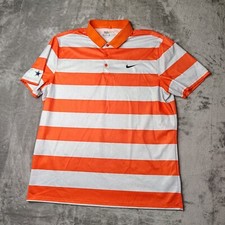 Dallas Cowboys Nike Victory Bold Polo Shirt Mens XL Orange Striped Dri-Fit Golf