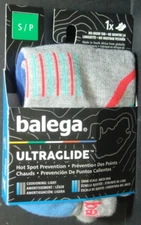 Balega Ultraglide No Show Tab - Small (Unisex) Mid Grey/Ethereal Blue