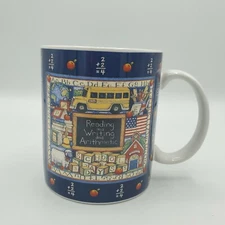 School Days Lang & Wise Coffee Mug Susan Winget Reading Writing Arithmetic 12 oz