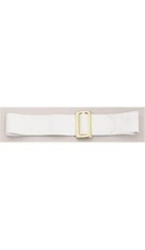 White Pixie Belt With Slide Buckle - Halco