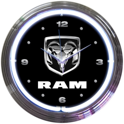 15" Neonetics LED Neon Dodge Ram Truck Automotive Wall Clock Shop Sign 8RAMXX - Picture 1 of 1