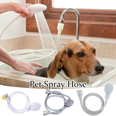 Single/Double Tap Shower Spray Sink Hose Pet Dog Washing Holder Attachment  Hose