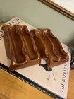 2 Vintage Frankoma Pottery Taco Holders Plates  Brown #249