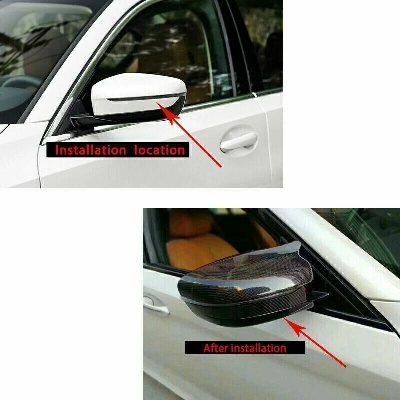 PARA BMW G30 G20 M 2017-22 ESTILO FIBRA DE CARBONO REAL REPUESTO ESPEJOS RETROVISORES TAPA Foto 4 de 4