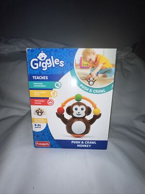 Funskool Giggles Push N Crawl Monkey, Tummy Time Activity Toy (6 Months & Above)