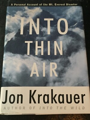 INTO THIN AIR by Jon Krakauer (Hardcover, 1997) FIRST EDITION Made Into Movie