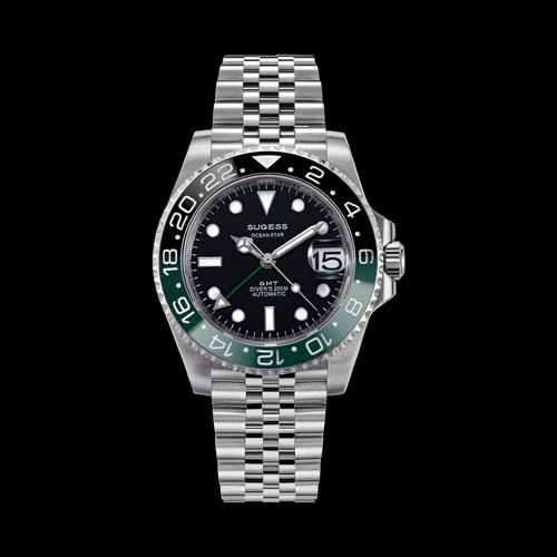 Sugess Ocean Star GMT DIVER'S SAPPHIRE CRYSTAL GLASS 200m Mens Watch S420-2.SP - Picture 2 of 11