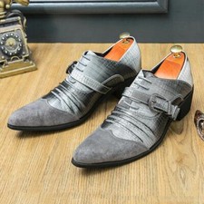 Men Shoes High Heels Men Wedding Shoes Mens Banquet Dress formal Shoes