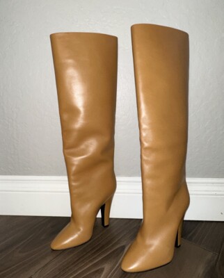 Saint Laurent 68 110 Tube Boots Cognac Size 40 | eBay