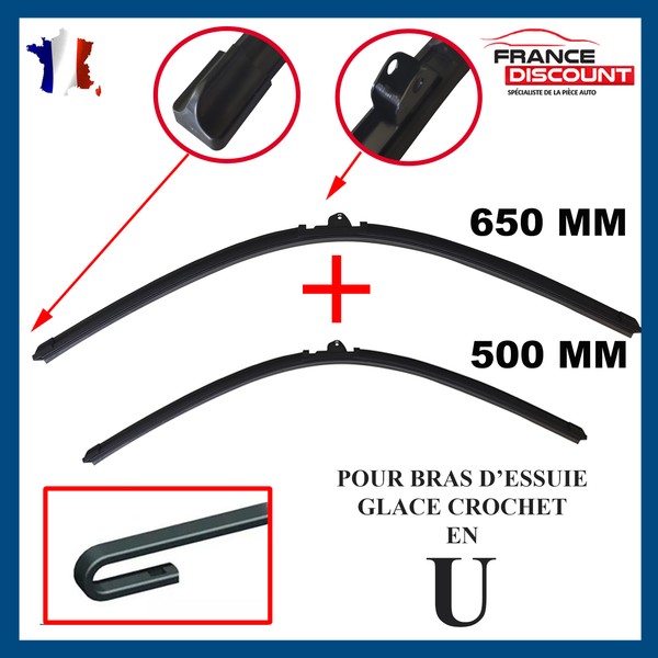 Scheibenwischer Flach Vorne 650 + 500 Mm FüR Chrysler Grand Voyager V (Rt)-image