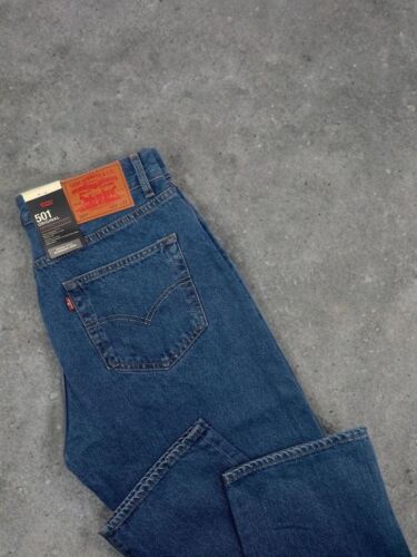 Levis 501 Męskie Oryginalne Regular Straight Fit Leg Denim Jeansy Nowe - Zdjęcie 22 z 29