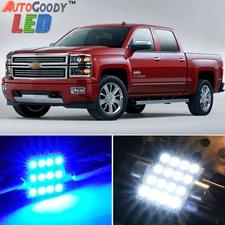 12 x Premium Blue LED Lights Interior Package Chevy Silverado 2007-2013 + Tool