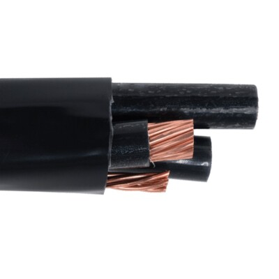 8/3 VNTC Tray Cable With Ground TC-ER THHN/PVC Power Control Wire Black 600V
