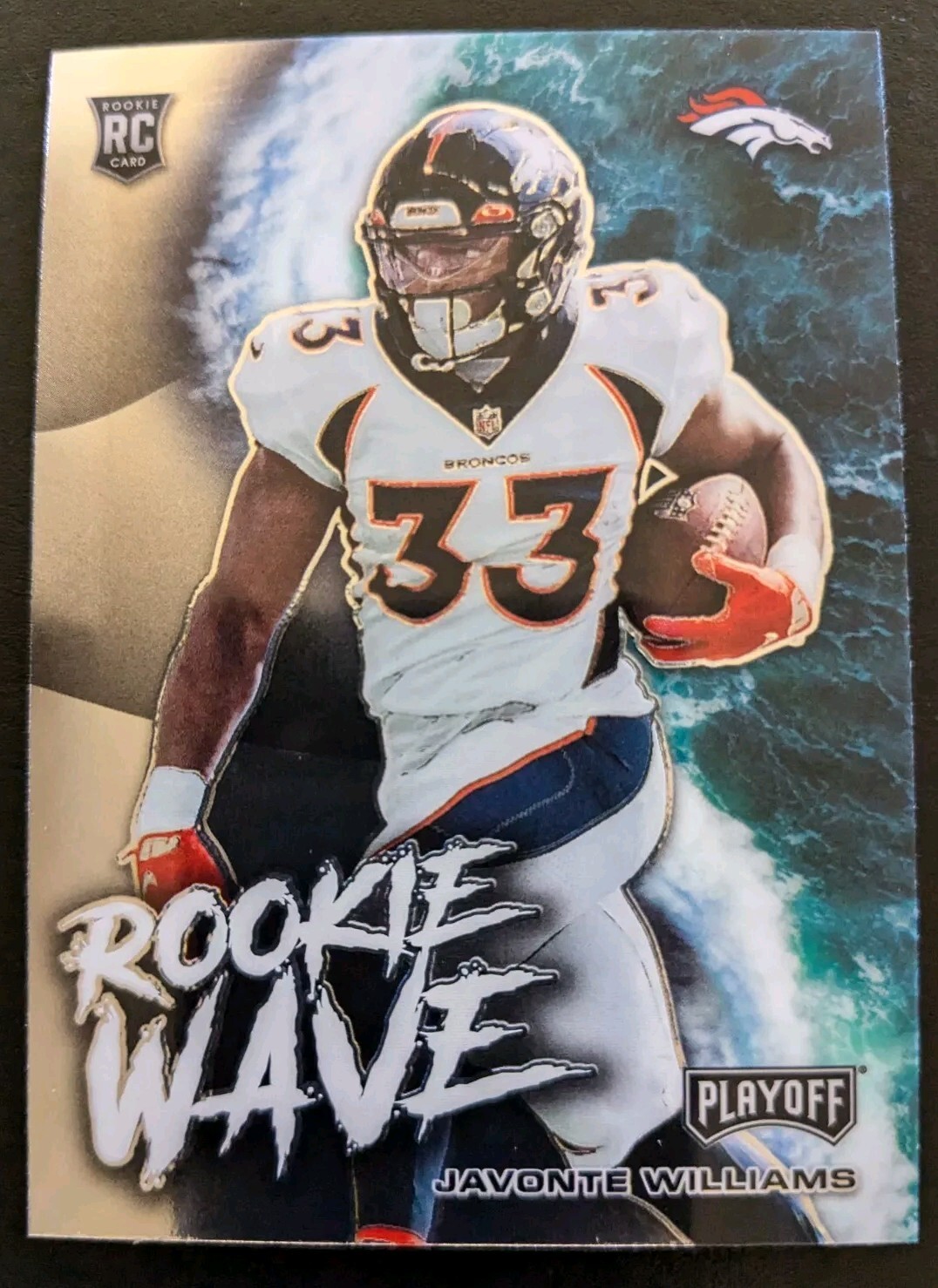 2021 Panini Playoff Football Javonte Williams Rookie Wave #RW-JWI Denver Broncos