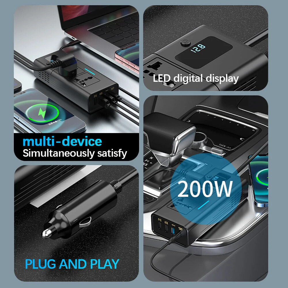 With Digital Display Car Accessories Invertor Power Inverter