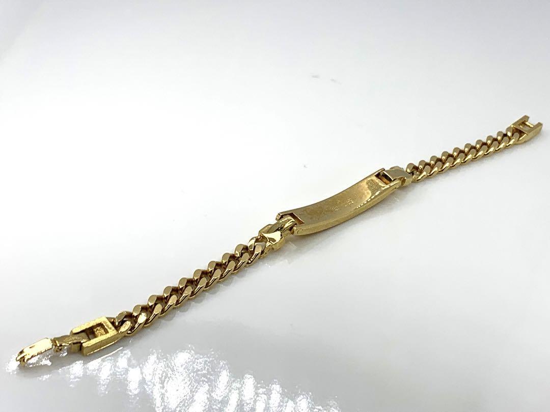 Men's Givenchy Vintage Gold Kihei ID Plaque Bracelet 17.8cm Men's Givenchy Vintage Gold Kihei ID Plaque Bracelet 17.8cm