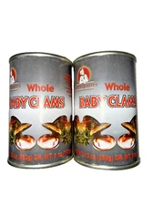 Chefs Quality Whole Baby Clams 10oz Can 2 Pack