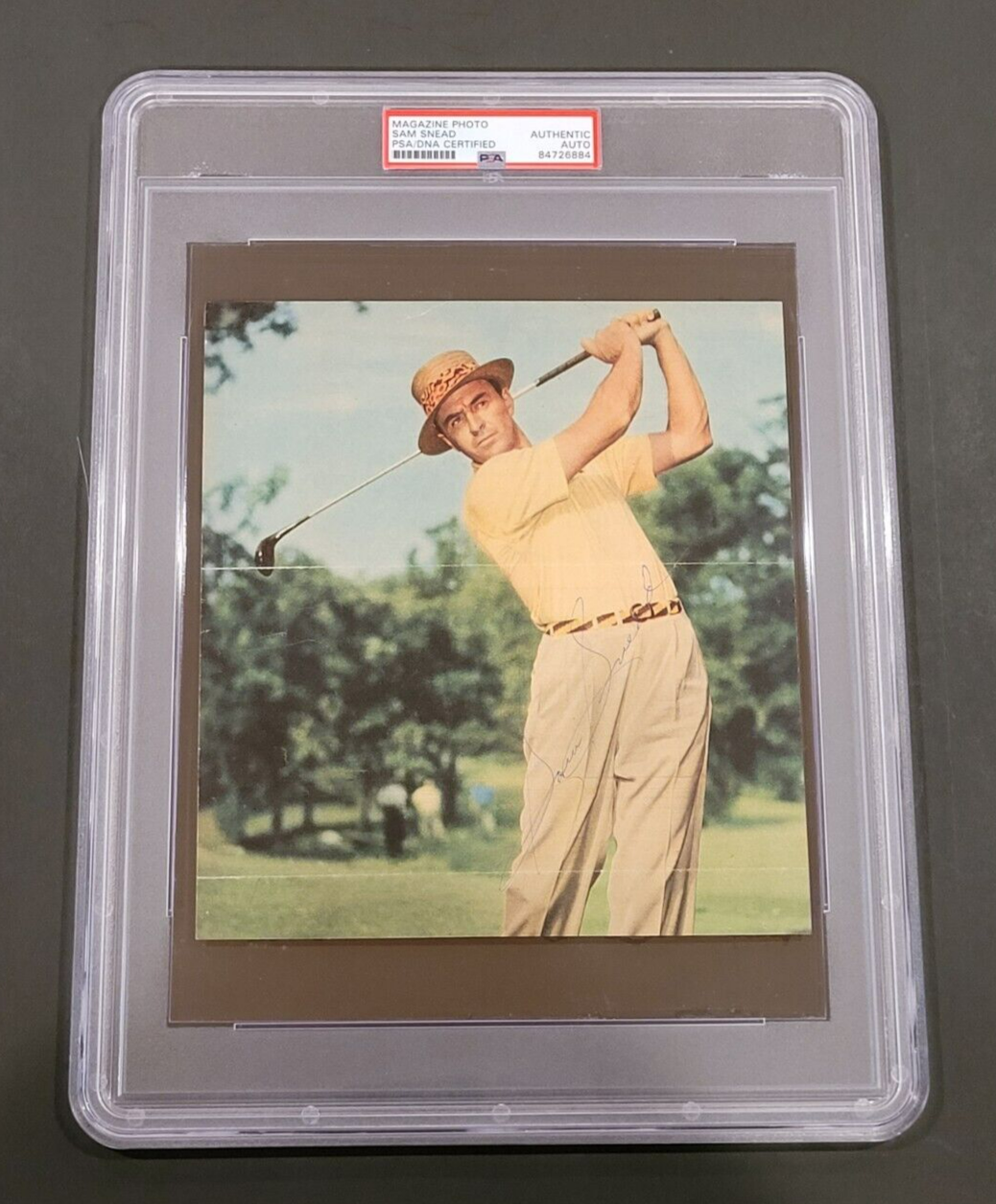 Sam Snead Autographed Signed Magazine Page-MASTERS-BRITISH OPEN-PGA CHAMPION-PSA Slabbed 