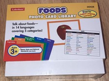 Foods Photo Card Library by Lakeshore   14 Languages   Photo Flash Cards